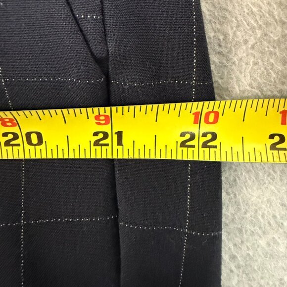 Chico's Fabulously Slimming 3 (US 16) Ankle Pants Navy Blue Windowpane Plaid - Picture 11 of 14